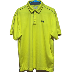 Under Armour Neon Yellow Performance Polo Shirt Large